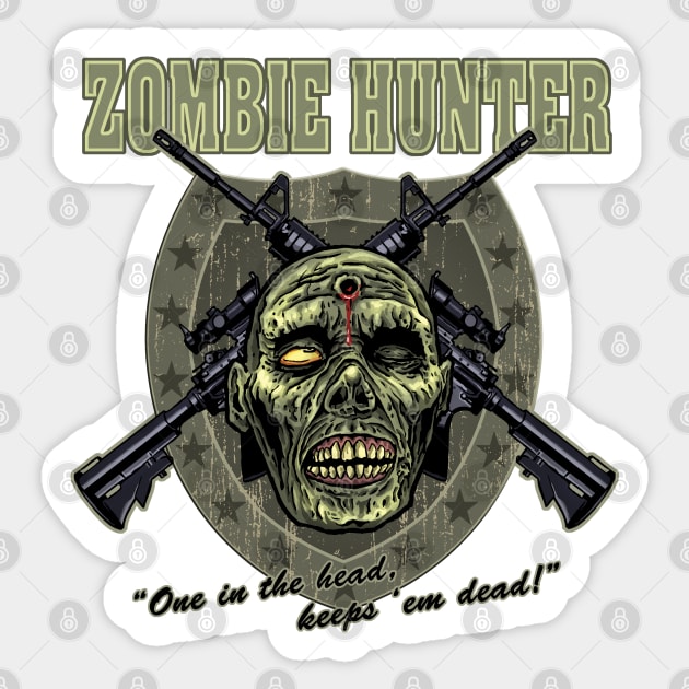 Zombie Hunter Sticker by Atomic Blizzard